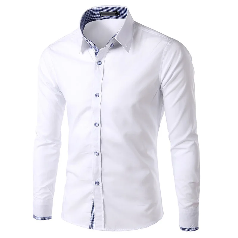 2018 Casual Men's Long Sleeve Shirts Leisure Business